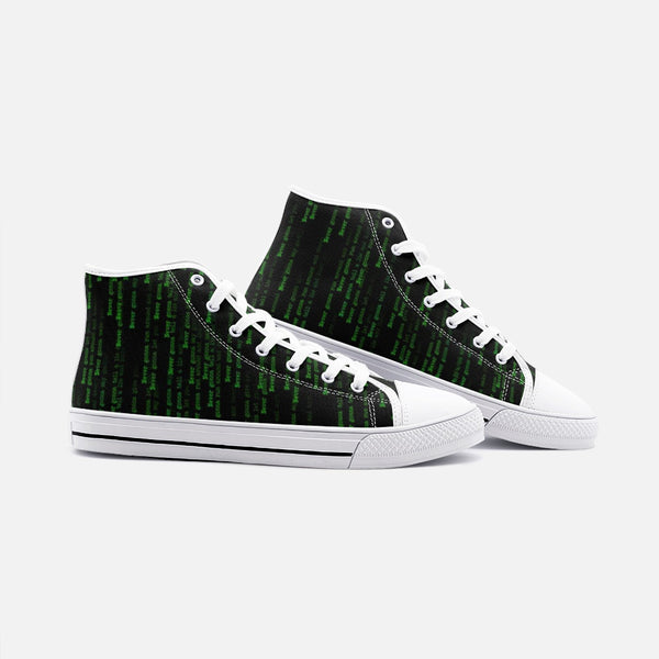 Rolling in to the MateRickz Unisex High Top Canvas Shoes